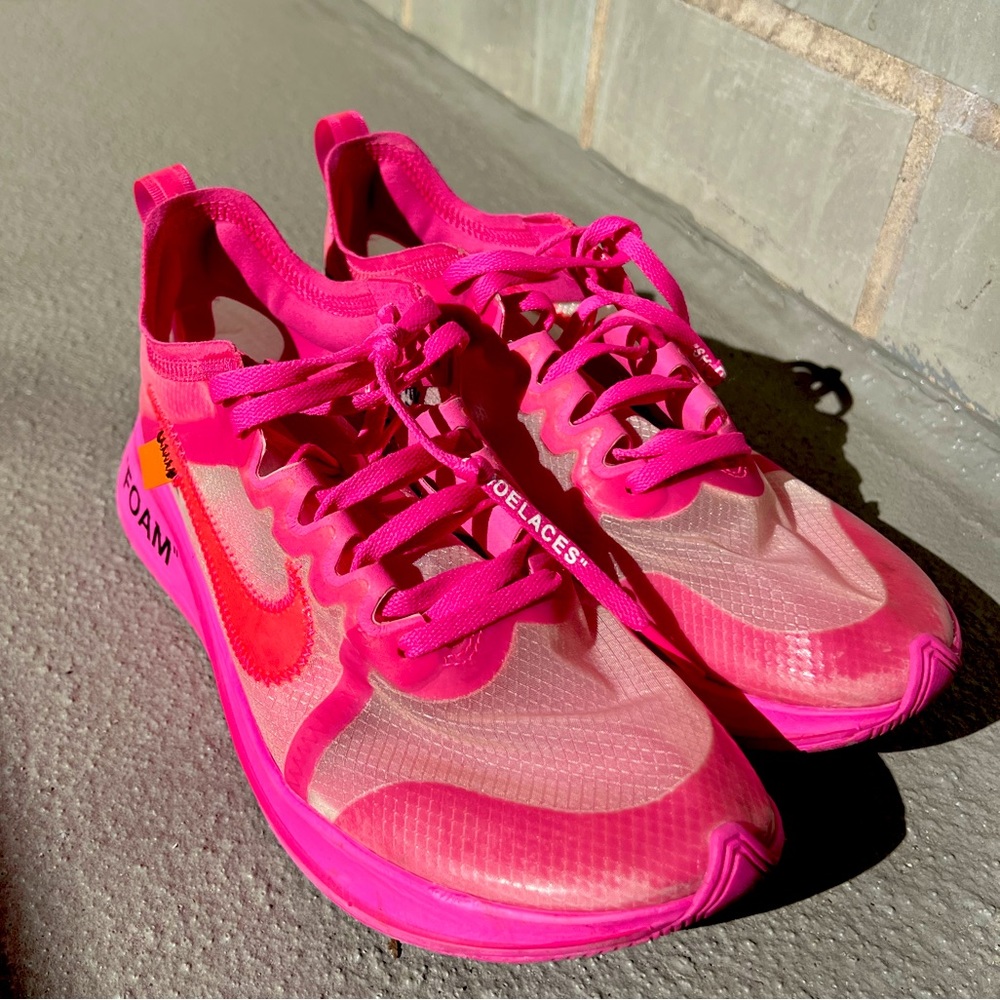 Off-White x Zoom Fly SP in “Tulip Pink” Size 7.5